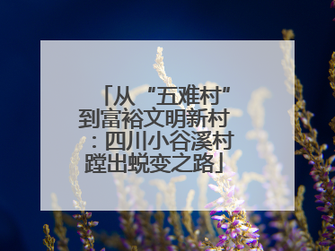 从“五难村”到富裕文明新村：四川小谷溪村蹚出蜕变之路