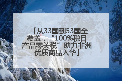 从33国到53国全覆盖，“100%税目产品零关税”助力非洲优质商品入华
