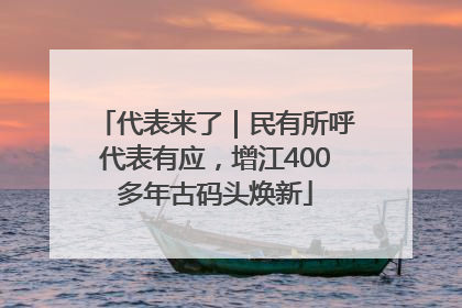 代表来了｜民有所呼代表有应，增江400多年古码头焕新