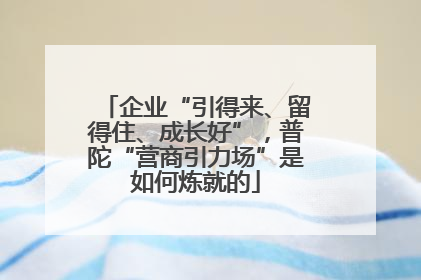 企业“引得来、留得住、成长好”，普陀“营商引力场”是如何炼就的