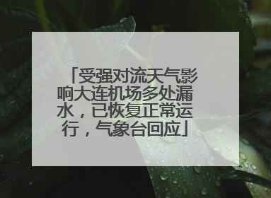 受强对流天气影响大连机场多处漏水，已恢复正常运行，气象台回应