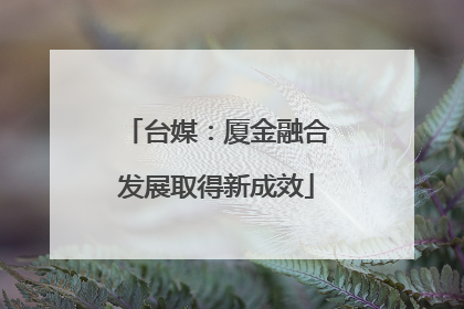 台媒：厦金融合发展取得新成效