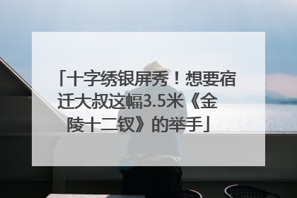 十字绣银屏秀！想要宿迁大叔这幅3.5米《金陵十二钗》的举手
