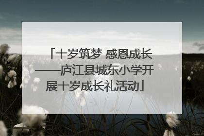 十岁筑梦 感恩成长——庐江县城东小学开展十岁成长礼活动