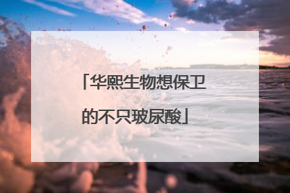 华熙生物想保卫的不只玻尿酸
