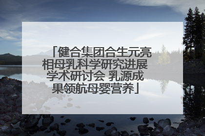 健合集团合生元亮相母乳科学研究进展学术研讨会 乳源成果领航母婴营养