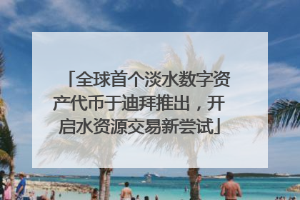 全球首个淡水数字资产代币于迪拜推出，开启水资源交易新尝试