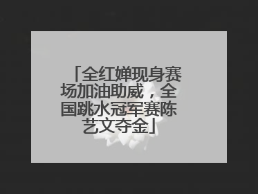 全红婵现身赛场加油助威，全国跳水冠军赛陈艺文夺金