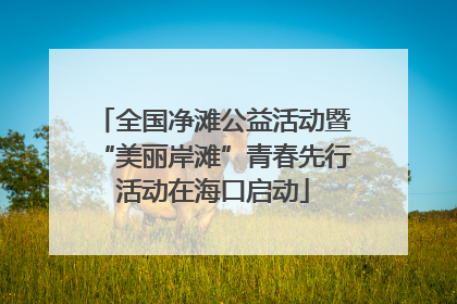 全国净滩公益活动暨“美丽岸滩”青春先行活动在海口启动