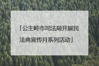 公主岭市司法局开展民法典宣传月系列活动