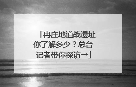 冉庄地道战遗址你了解多少？总台记者带你探访→