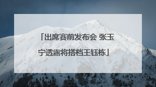 出席赛前发布会 张玉宁透露将搭档王钰栋