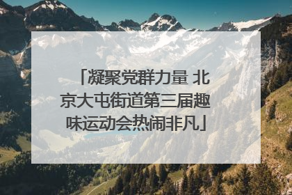 凝聚党群力量 北京大屯街道第三届趣味运动会热闹非凡