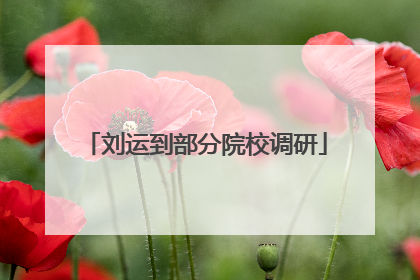 刘运到部分院校调研