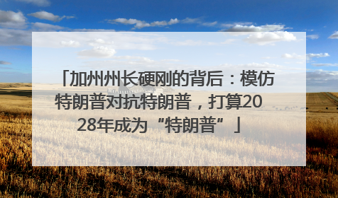 加州州长硬刚的背后：模仿特朗普对抗特朗普，打算2028年成为“特朗普”
