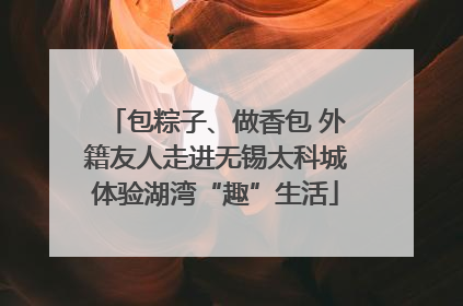 包粽子、做香包 外籍友人走进无锡太科城体验湖湾“趣”生活