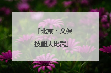 北京：文保技能大比武