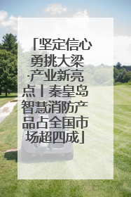 坚定信心 勇挑大梁·产业新亮点丨秦皇岛智慧消防产品占全国市场超四成
