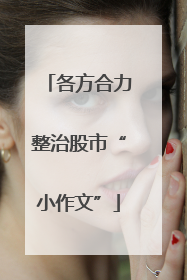 各方合力整治股市“小作文”
