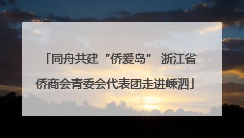 同舟共建“侨爱岛” 浙江省侨商会青委会代表团走进嵊泗