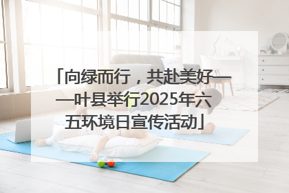 向绿而行，共赴美好——叶县举行2025年六五环境日宣传活动