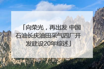 向荣光，再出发 中国石油长庆油田采气四厂开发建设20年综述