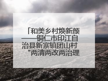 和美乡村焕新颜——铜仁市印江自治县新寨镇团山村“两清两改两治理”见闻