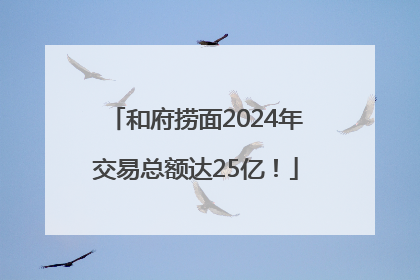 和府捞面2024年交易总额达25亿！