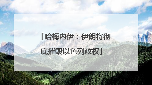 哈梅内伊：伊朗将彻底摧毁以色列政权