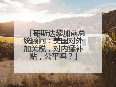 哥斯达黎加前总统顾问：美国对外加关税，对内猛补贴，公平吗？