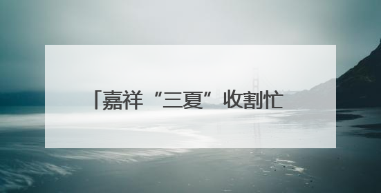 嘉祥“三夏”收割忙 机械化奏响丰收进行曲