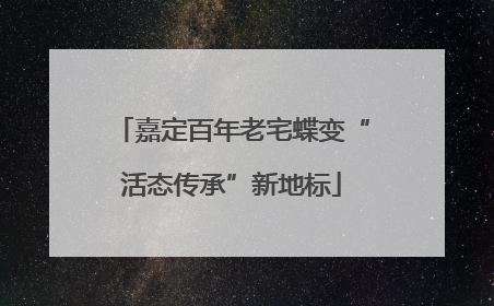 嘉定百年老宅蝶变“活态传承”新地标