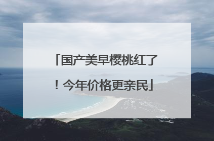 国产美早樱桃红了！今年价格更亲民