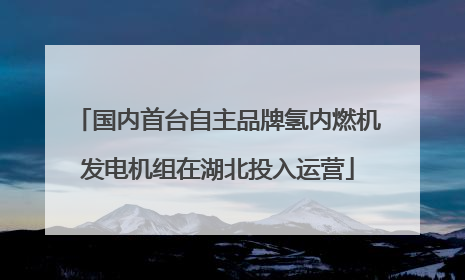 国内首台自主品牌氢内燃机发电机组在湖北投入运营