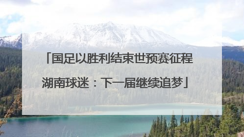 国足以胜利结束世预赛征程 湖南球迷：下一届继续追梦