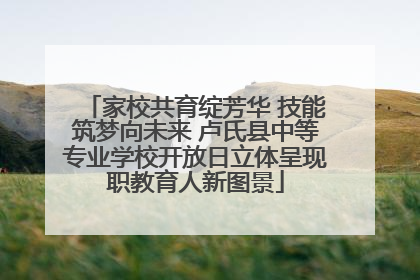 家校共育绽芳华 技能筑梦向未来 卢氏县中等专业学校开放日立体呈现职教育人新图景