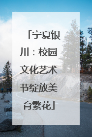 宁夏银川：校园文化艺术节绽放美育繁花