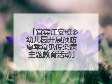 宜宾江安橙乡幼儿园开展预防夏季常见传染病主题教育活动