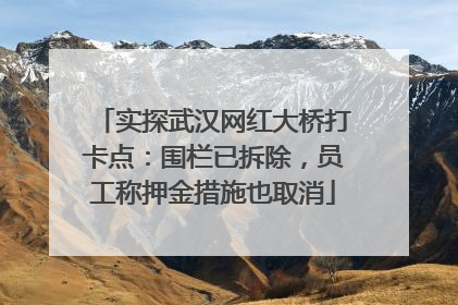 实探武汉网红大桥打卡点：围栏已拆除，员工称押金措施也取消