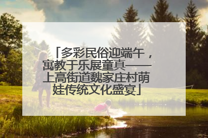 多彩民俗迎端午，寓教于乐展童真——上高街道魏家庄村萌娃传统文化盛宴