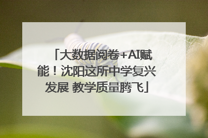 大数据阅卷+AI赋能！沈阳这所中学复兴发展 教学质量腾飞