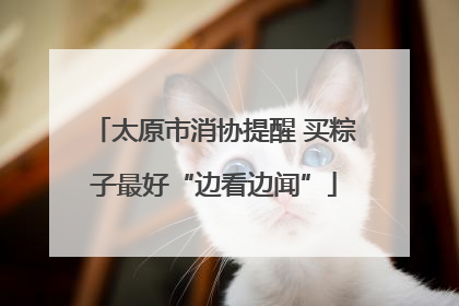太原市消协提醒 买粽子最好“边看边闻”