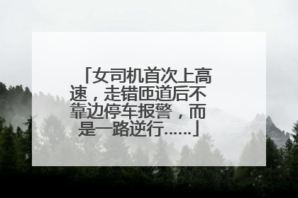 女司机首次上高速，走错匝道后不靠边停车报警，而是一路逆行……