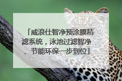 威浪仕智净预涂膜精滤系统，泳池过滤智净、节能环保一步到位
