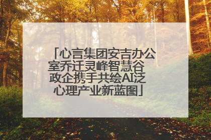 心言集团安吉办公室乔迁灵峰智慧谷 政企携手共绘AI泛心理产业新蓝图