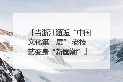 当浙江邂逅“中国文化第一展” 老技艺变身“新国潮”