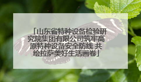 山东省特种设备检验研究院集团有限公司筑牢高原特种设备安全防线 共绘拉萨美好生活画卷