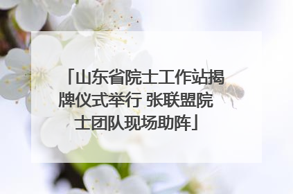 山东省院士工作站揭牌仪式举行 张联盟院士团队现场助阵