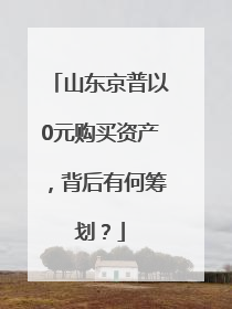 山东京普以0元购买资产，背后有何筹划？