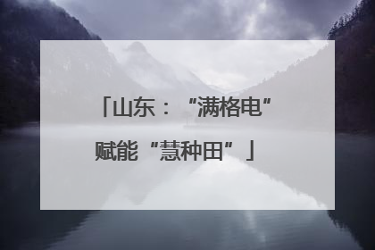 山东：“满格电”赋能“慧种田”
